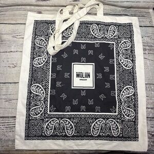 Lotte Moliin bandana Black and White Tote Bag